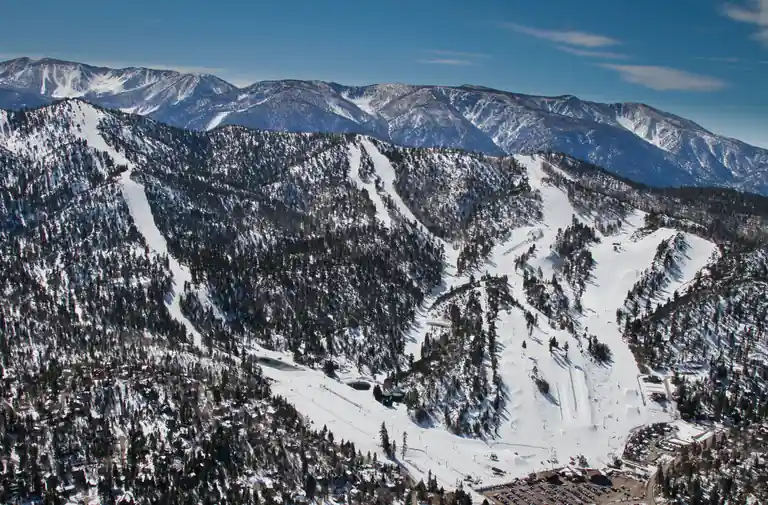 Bear Mountain ski slopes above Big Bear Lake