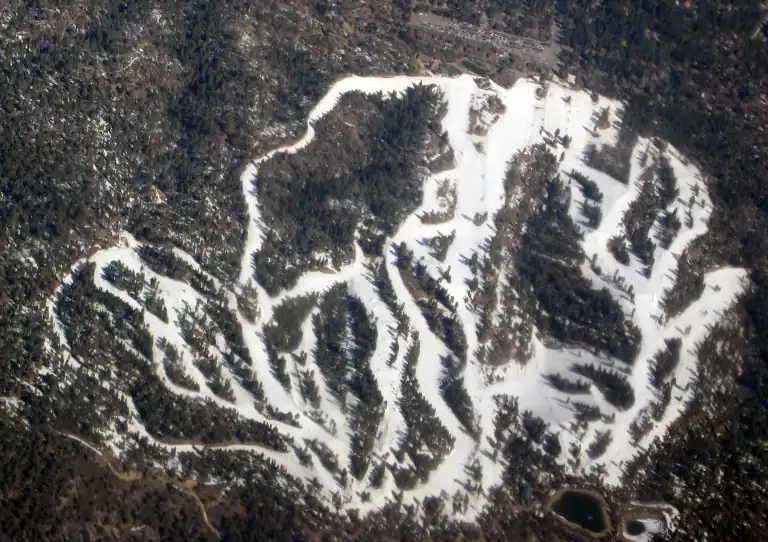 Snow Summit ski runs in the San Bernardino Mountains